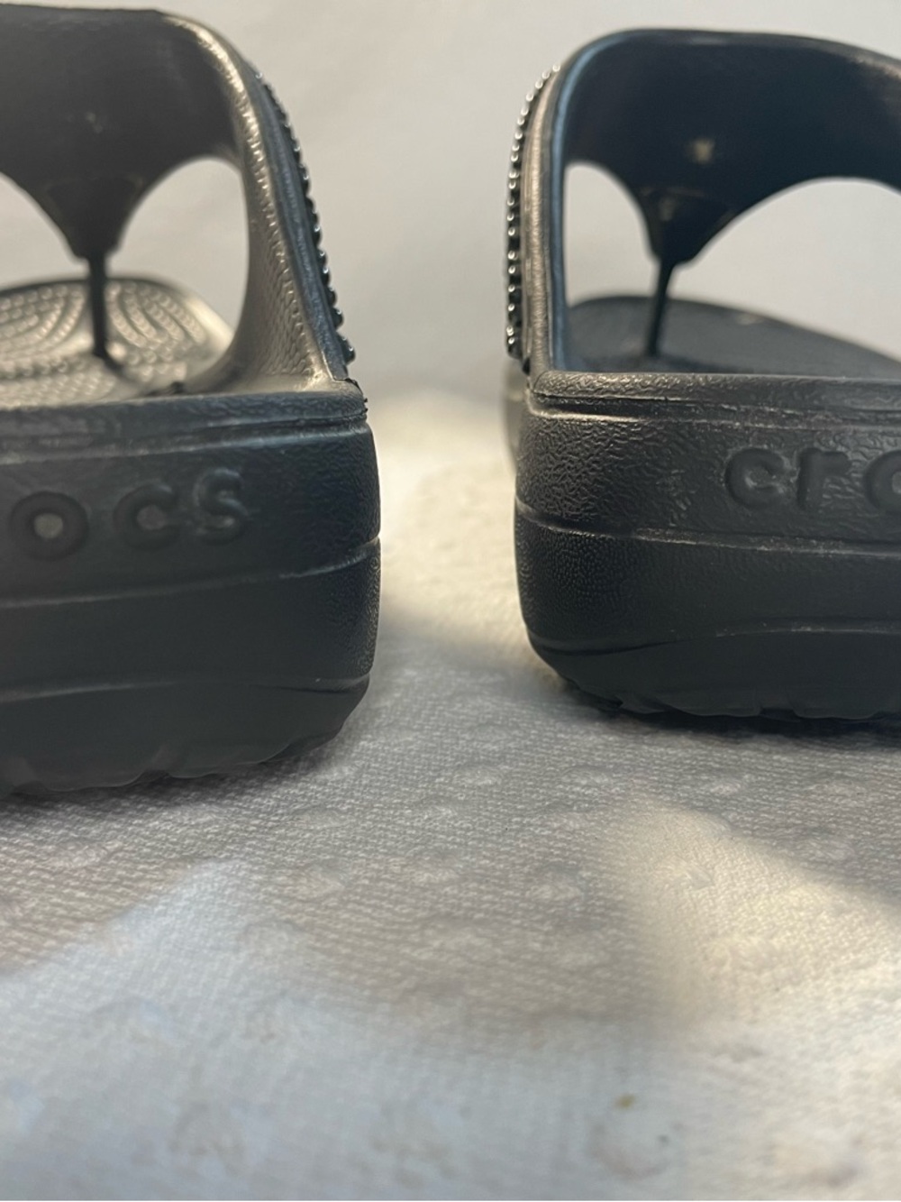CROCS Boca Wedge Rhinestone Flip Black Platform Thong Sandal W9
Showgirl glamour - Picture 3 of 8
